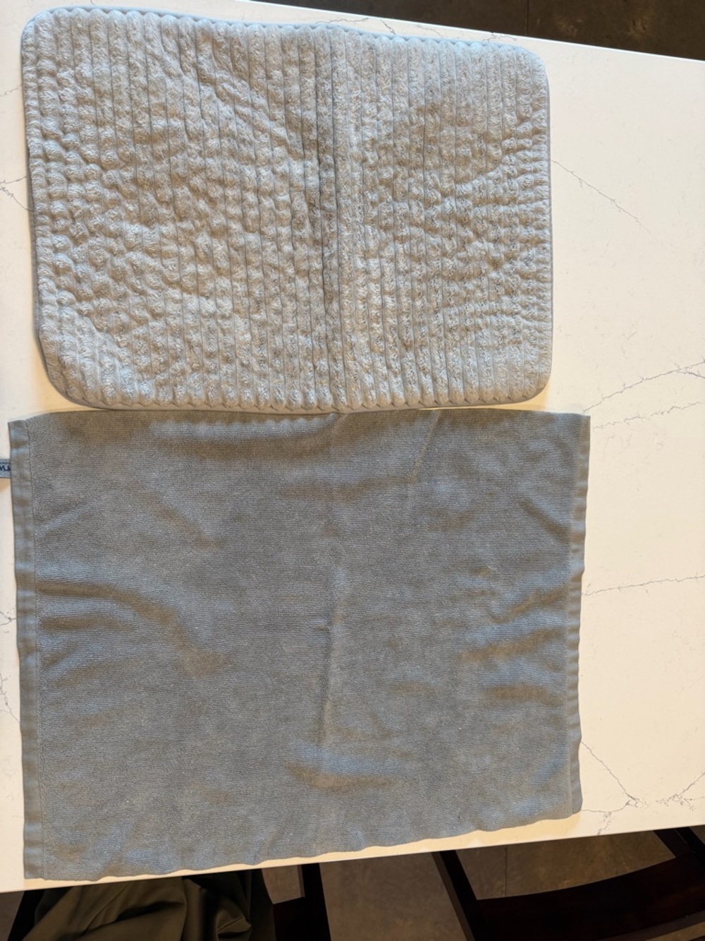 Gray Quilted Bath Mat and Norwex Bath mat/towel